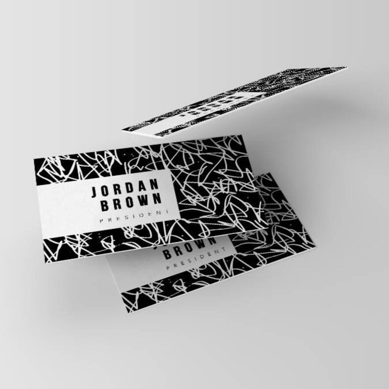 Black and White Calling Card for your Business Etsy