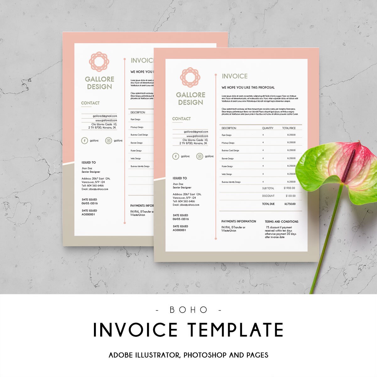 template etsy invoice Etsy Invoice Invoices Invoice Template   Branding Business