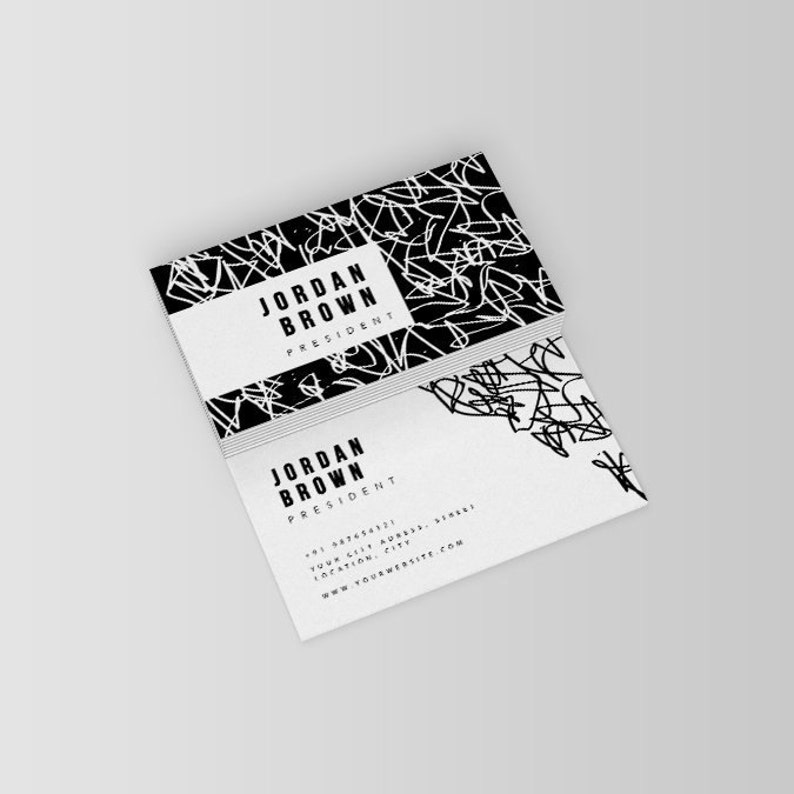Black and White Calling Card for your Business Etsy