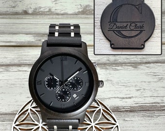 Engraved Watch, Personalized gift for Men, Gift for Husband Dad, Personalized Father's Day Gift, Customized Wooden Watch, Wooden watch.