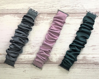 Scrunchie band compatible with apple watch, Scrunchie watch band for your apple watch, Apple watch scrunchie band.