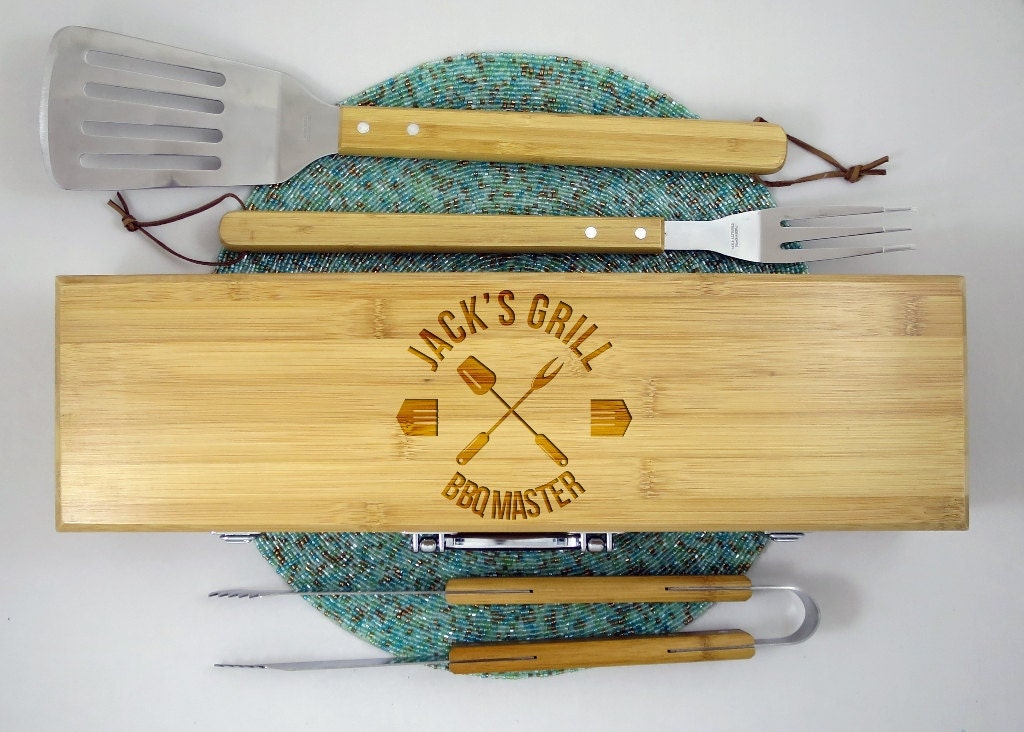 Personalized BBQ set Custom Engraved BBQ set Personalized Etsy