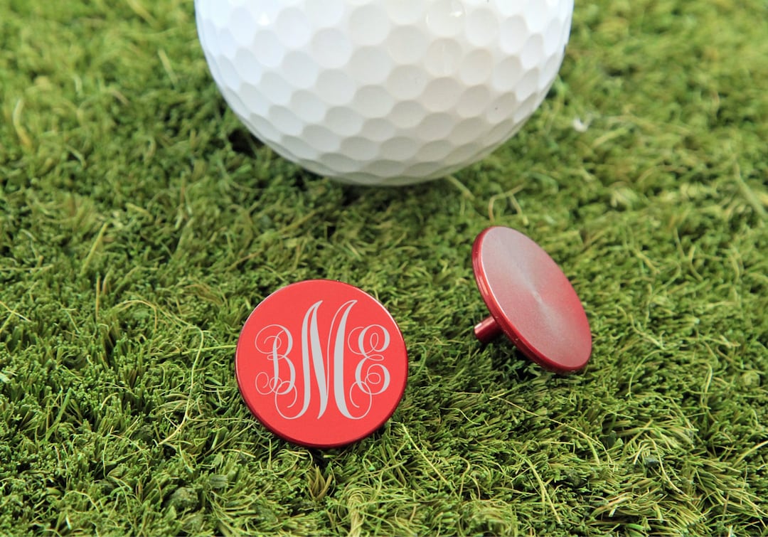 SET OF 4, Personalized Golf Ball Marker, Golf Ball Marker, Ball Marker