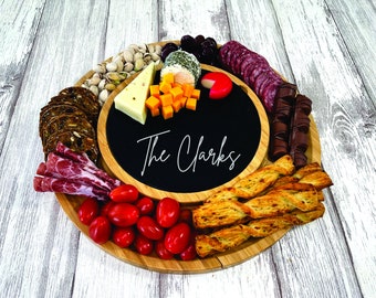 Charcuterie Board Personalized, Personalized Cutting Board, Engraved Personalized Cheese board, Wedding gift, Charcuterie board with utensil