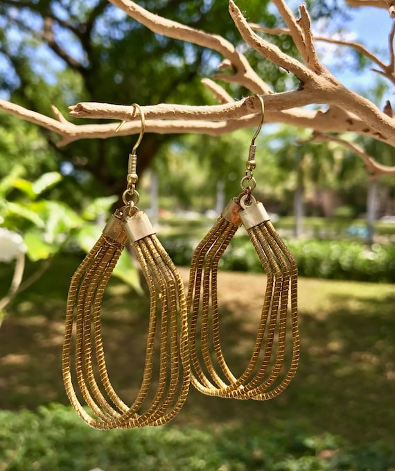 Golden Grass Vintage Style Eco-Friendly Earrings
