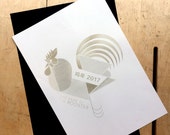 Year of The Rooster - Laser Cut Paper - 280mm x 400mm A3 Poster Engraved Hen