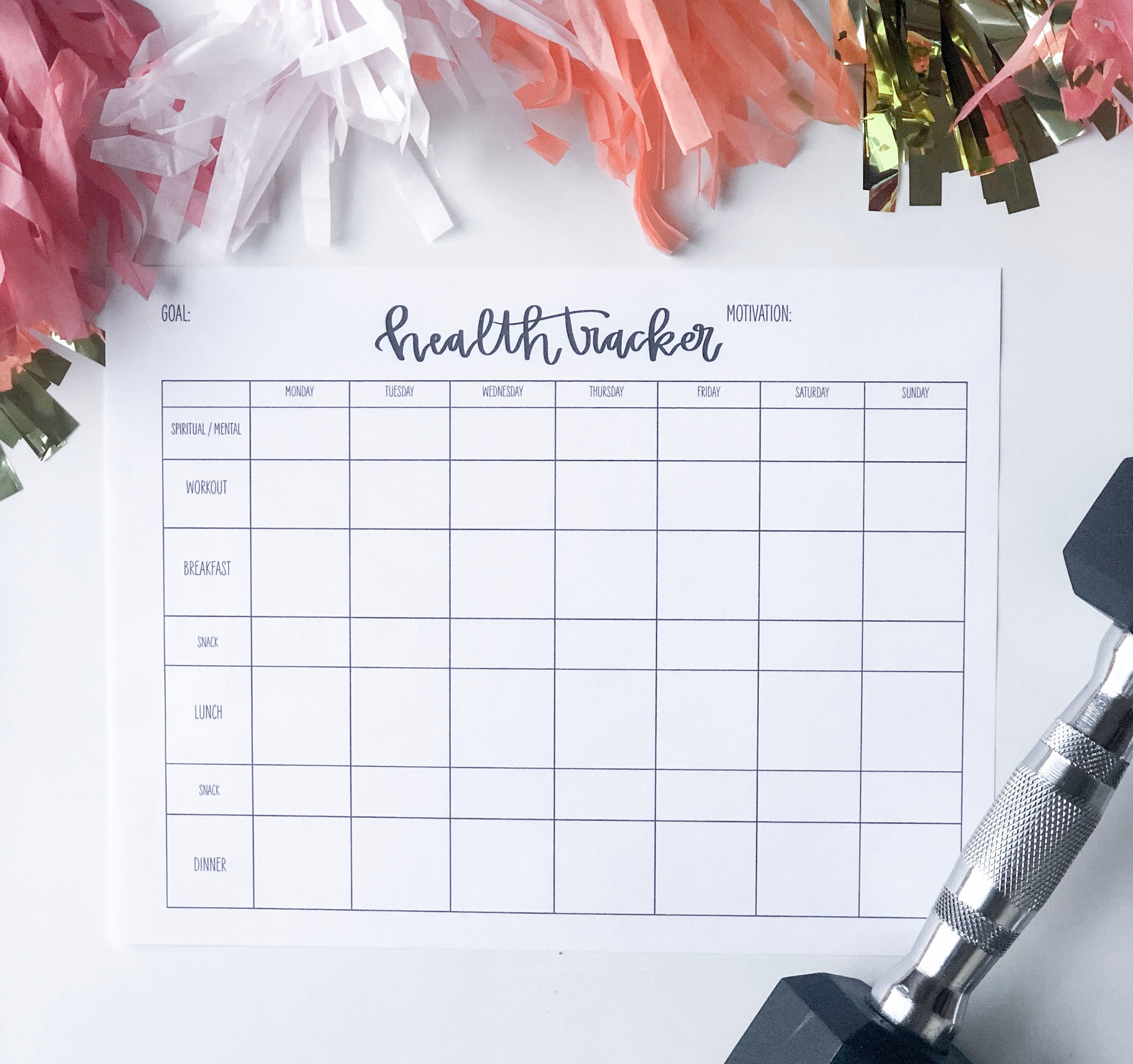 Workout Meal Plan Printable - Etsy
