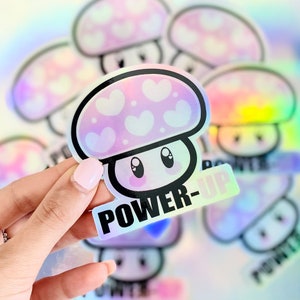 Power-Up Toad Weatherproof Sticker