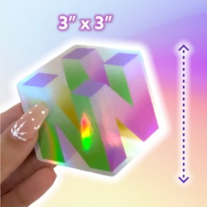 Nintendo Inspired Holographic Die Cut Sticker