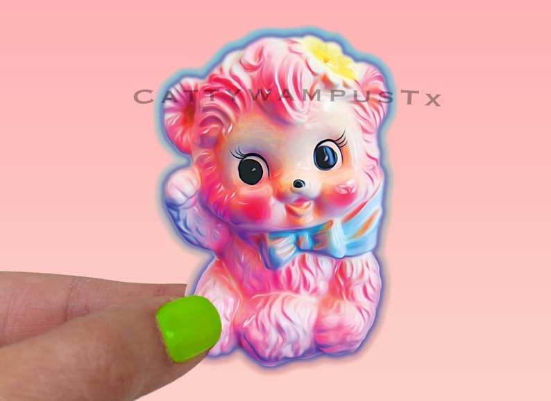 Kitschy Anthropomorphic Sticker Set Cute Retro Animals Etsy