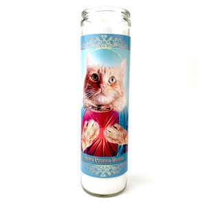 Custom Pet Saint Prayer Candle for Pets Gift for Cat Mom, Dog Mom, Cat Dad, Dog Dad, Cat Lady, Pet lover Fur Baby