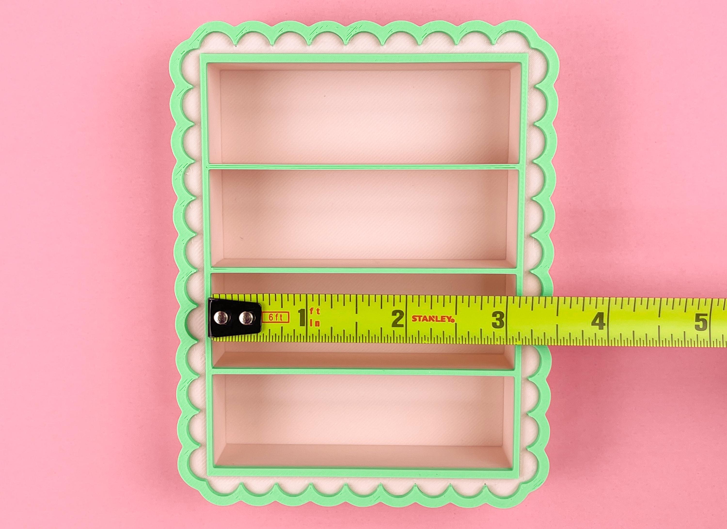Scalloped Mini Curio Shelf | Tiny Trinket Display Shelf for Miniatures ...