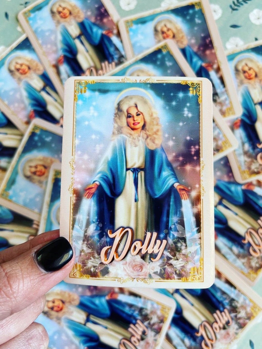Saint Dolly Sticker What Would Dolly Do Celebrity Saints Etsy