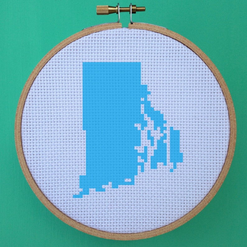 Rhode Island Cross Stitch Pattern United States Cross | Etsy