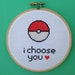 Pokémon Cross Stitch Pattern -- "I Choose You" with Pokéball