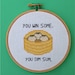 Cute Cross Stitch Pattern -- "You Win Some, You Dim Sum"