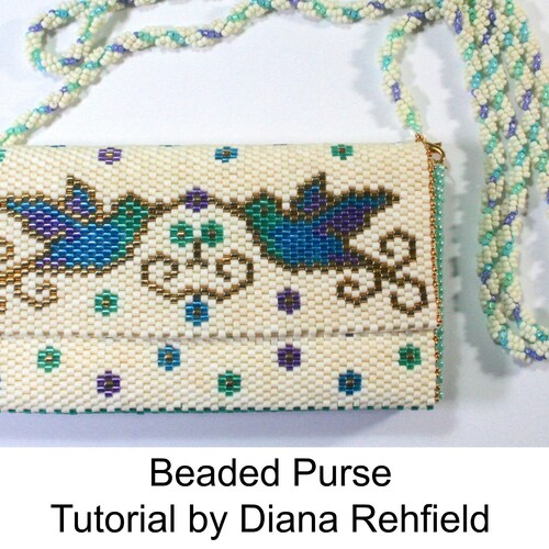 PDF Beading Tutorial Beaded Bag Charm Pattern Bead Weaving Etsy