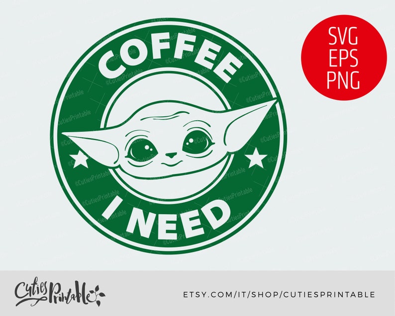 Download Baby Yoda Coffee I Need SVG png eps Baby Yoda Coffee | Etsy