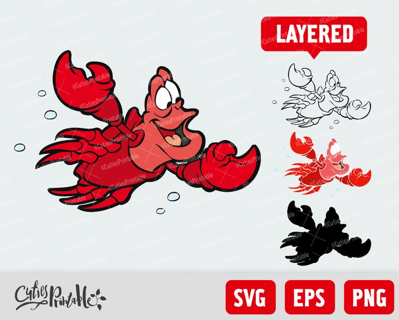 Download Little Mermaid SVG Ariel svg Layered file Flounder | Etsy