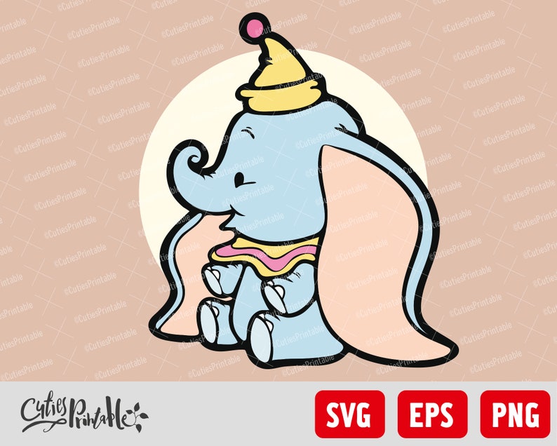 Download Dumbo SVG Dumbo Elephant Baby svg Layered file cutting | Etsy