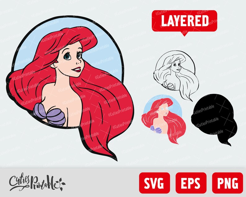 Free Free 153 Little Mermaid Layered Svg SVG PNG EPS DXF File