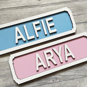 Personalised Street Sign - Name Plaque - Name Sign - Streetsign - Nursery Decor - Room Decor - Personalised Sign / Plaque - Custom Colours