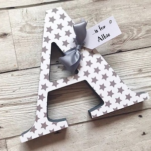 Personalised Wooden Nursery Letters - Customised Letters - Wooden Wall Letters / Freestanding - Decorative Letters - New Baby - Christening