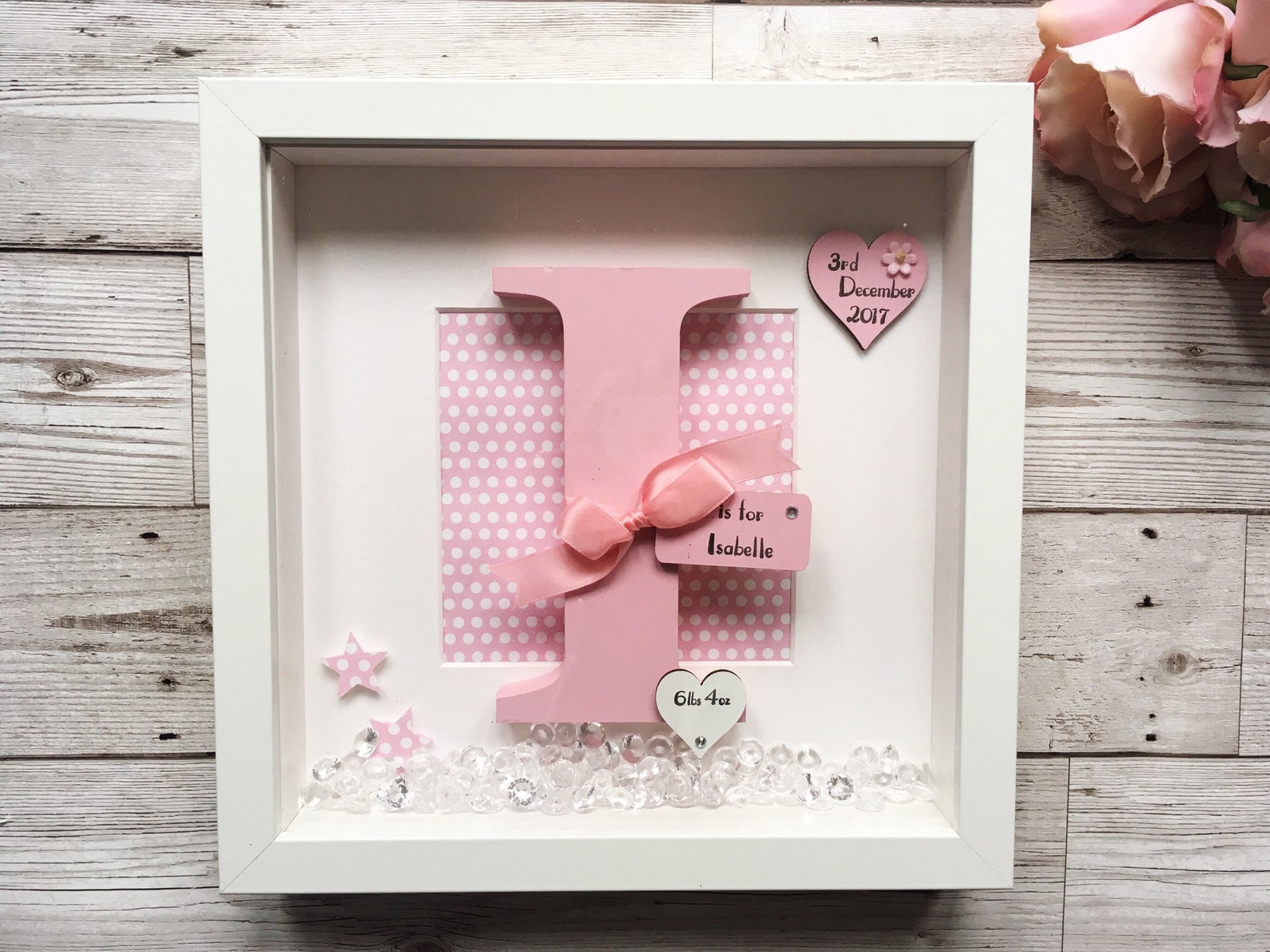 Initial Frame New Baby Frame Name Frame Wooden Letter Etsy