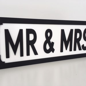 Mr & Mrs Street Sign Personalised Street Sign Top Table Wedding Gift Name Plaque Family Gift Wedding Sign Personalised Sign image 1