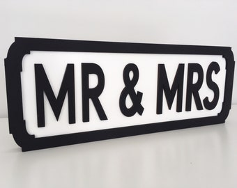 Mr & Mrs Street Sign - Personalised Street Sign - Top Table - Wedding Gift - Name Plaque - Family Gift - Wedding Sign - Personalised Sign