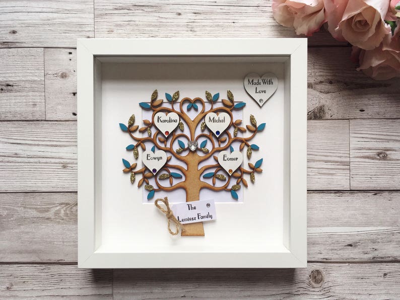 Personalised Family Tree Frame Personalised Frame Wedding Gift Anniversary Birthday Gift New Baby Father's Day Mother's Day image 3