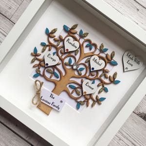 Personalised Family Tree Frame Personalised Frame Wedding Gift Anniversary Birthday Gift New Baby Father's Day Mother's Day image 4