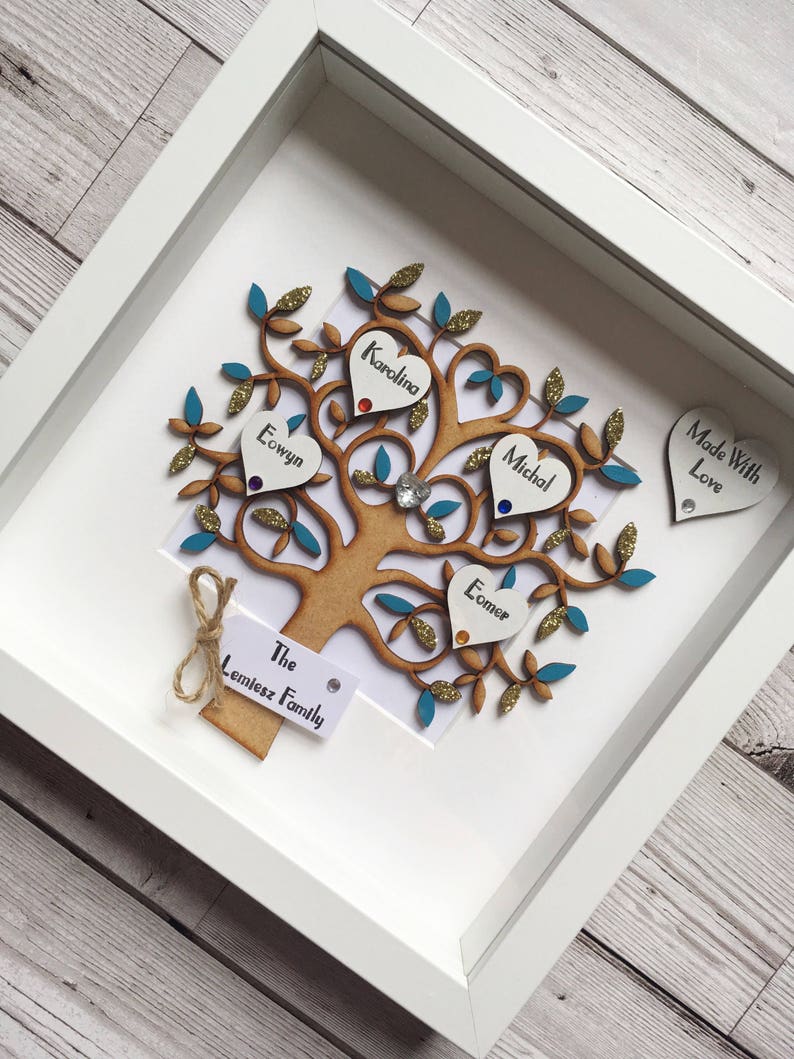 Personalised Family Tree Frame Personalised Frame Wedding Gift Anniversary Birthday Gift New Baby Father's Day Mother's Day image 4