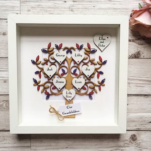 Father’s Day Gift - Family Tree - Wooden Family Tree - Personalised Family Tree - Gift for Mum - Family Keepsake - Wedding Anniversary