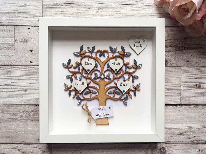 Personalised Family Tree Frame Personalised Frame Wedding Gift Anniversary Birthday Gift New Baby Father's Day Mother's Day image 6