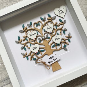 Personalised Gift - Family Tree Frame -  Wooden Family Tree  - Wedding Gift - Anniversary Gift - Gift for Wife - Gift for Husband