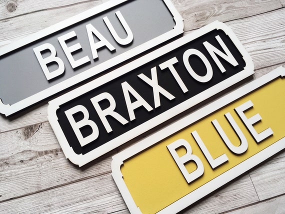 Personalised Plaque Name Sign Street Sign Wall Decor Etsy