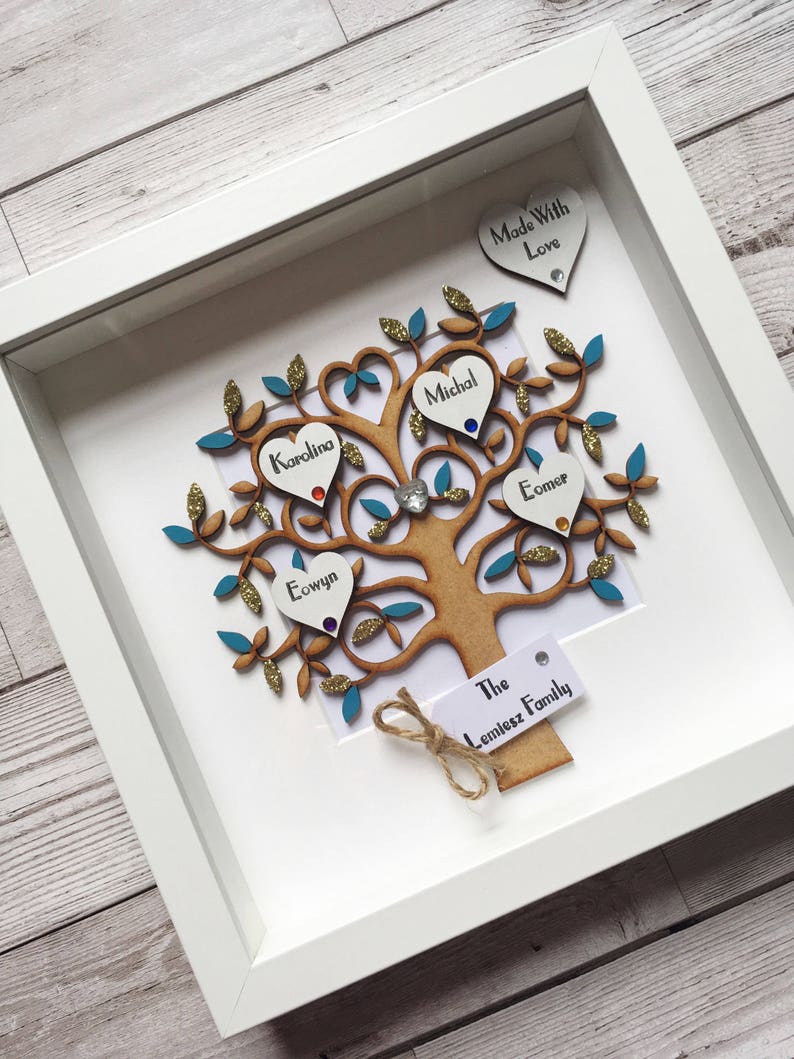 Personalised Family Tree Frame Personalised Frame Wedding Gift Anniversary Birthday Gift New Baby Father's Day Mother's Day image 5