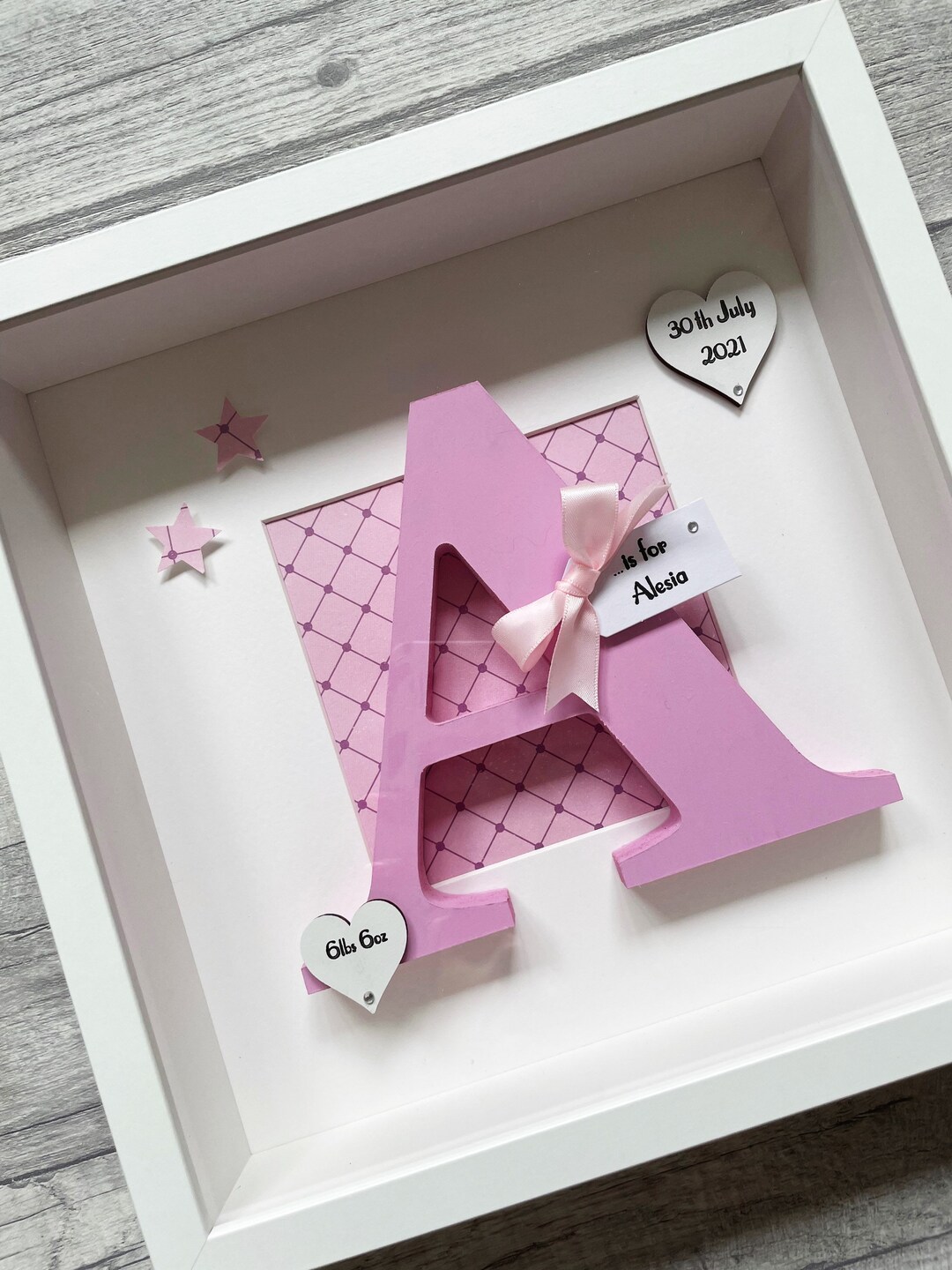Name Frame Toy Personalised Name Frame Nursery Decor Initial Frame - Etsy