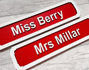 Personalisiertes Lehrer Geschenk - Straßenschild Plakette - Bester Lehrer - Abschiedsgeschenk - Türschild - Klassenzimmer Geschenk - Neuer Lehrer