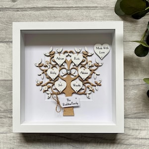 Family Tree Frame - Personalised Family Tree - Our Family - Wooden Family Tree - Personalised Gift - Anniversary Gift - Keepsake