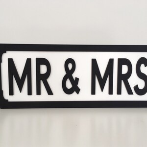 Mr & Mrs Street Sign Personalised Street Sign Top Table Wedding Gift Name Plaque Family Gift Wedding Sign Personalised Sign image 2