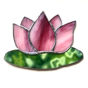 LOTUS - Simbolo buddista - Purezza - Fedeltà - Risveglio - Regalo di meditazione - Regalo Yoga - Ornamento finestra - Ashram Decor - Pink Lotus -SL1