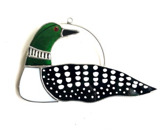 LOON - Suncatcher - Window Ornament - COTTAGE Decor - Nature Gift - Cottage Gift - HOUSE Warming Gift - Loon Décor - Water Fowl Gift - L2