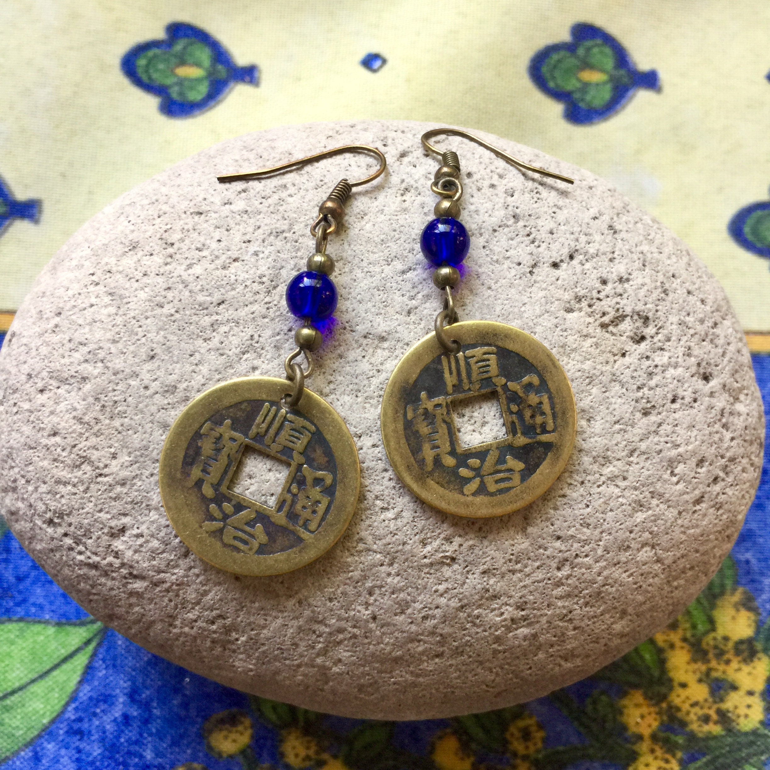 Chinese coin earrings deals