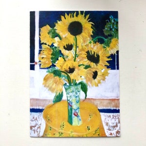 Célébration TOURNESOL - carte de voeux été - carte de voeux tournesol - carte fleurs jaunes - Sharon E. Sutherland - artiste montréalaise