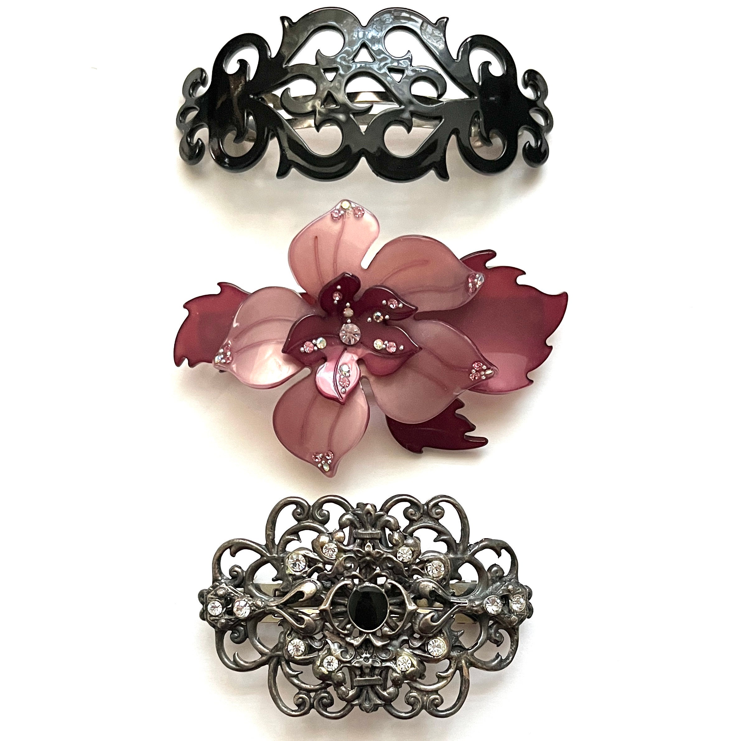 FRENCH Barrettes Vintage Made in France Hair Accessories Etsy