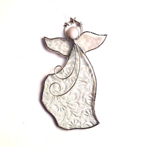 HAPPY ANGEL -  Suncatcher - Mother&#39;s Day Gift - DAISY Figured - Stained Glass -  Christmas Ornament - Guardian Angel - Baby Gift - Ha6-3