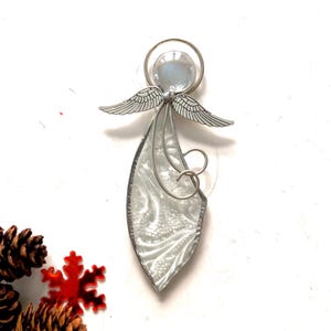 LITTLE ANGEL - Handmade Stained Glass Suncatcher - Angel Ornament - Christmas Tree Ornament - Window Decoration - Angel Collector Gift -LA17