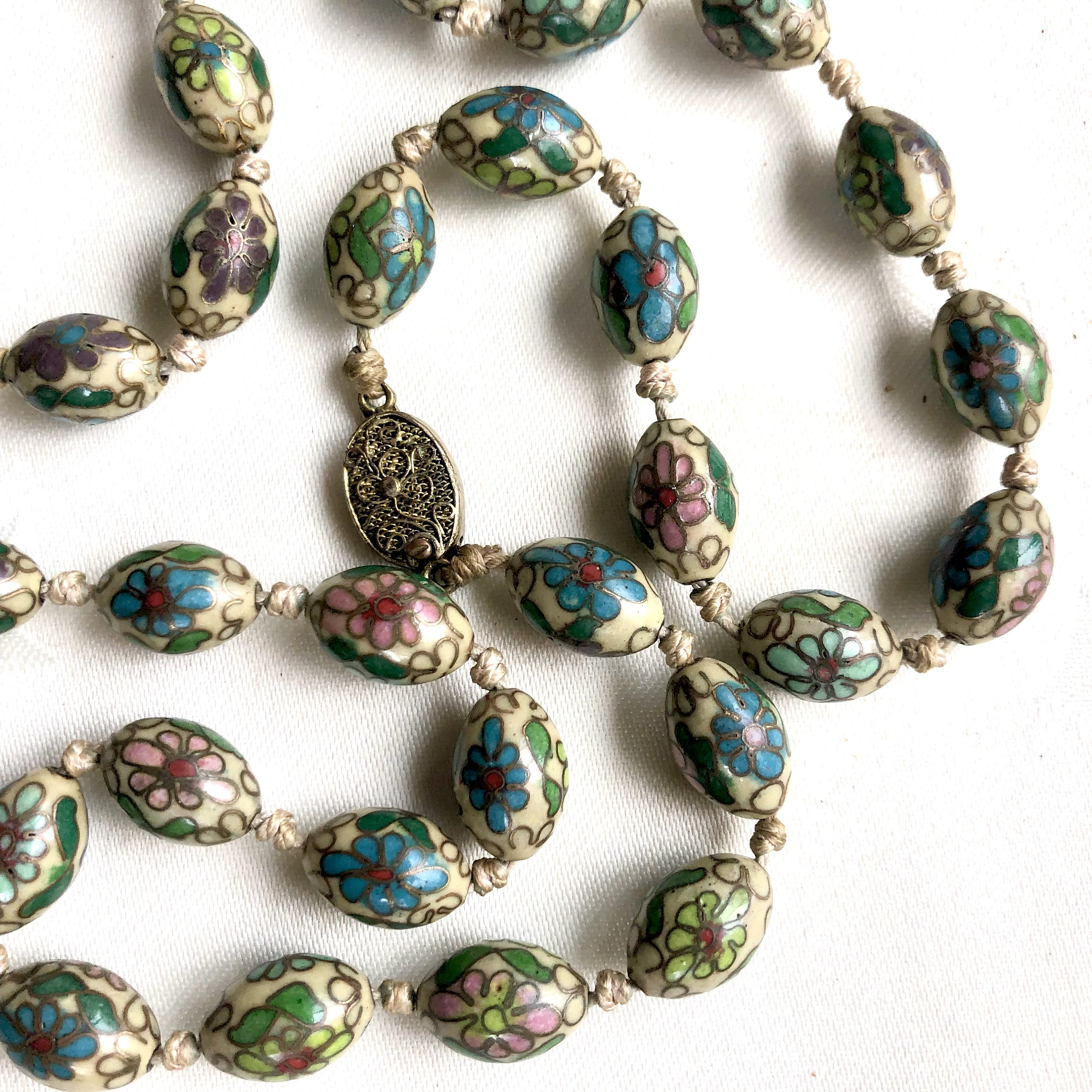 Green Cloisonne Necklace - Etsy Canada